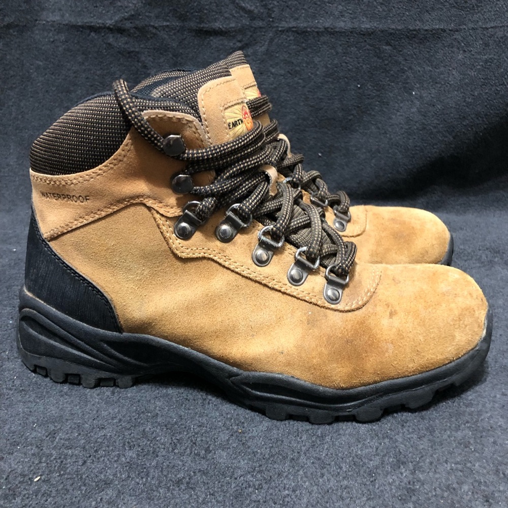 Earth Spirit Stockholm Womens Brown Leather Suede Hiking Boot Waterproof Size 7